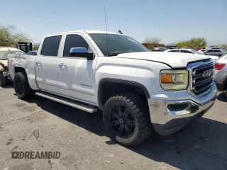 2015 GMC Sierra 1500 SLT with VIN 3GTU2VEC4FG150712, listed as a Copart auction lot 52424765 with 122,366 mi miles and Salvage Title. Bid and sale history available at DreamBid. Image 4.