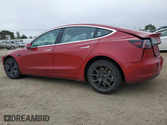 2018 Tesla Model 3 Long Range Battery with VIN 5YJ3E1EA5JF153966, listed as a Copart auction lot 55348735 with 38,755 mi miles and Salvage Title. Bid and sale history available at DreamBid. Image 2.