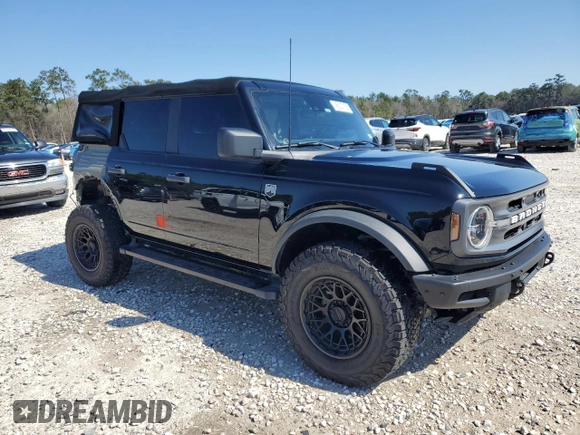 2022 Ford Bronco with VIN 1FMDE5BH6NLB01029, listed as a Copart auction lot 45603155 with 98,385 mi miles and Salvage Title. Bid and sale history available at DreamBid. Image 4.