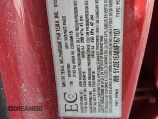 2022 Tesla Model 3 with VIN 5YJ3E1EA8NF167107, listed as a Copart auction lot 48128335 with 218,144 mi miles and Salvage Title. Bid and sale history available at carsss.com. Image 12.