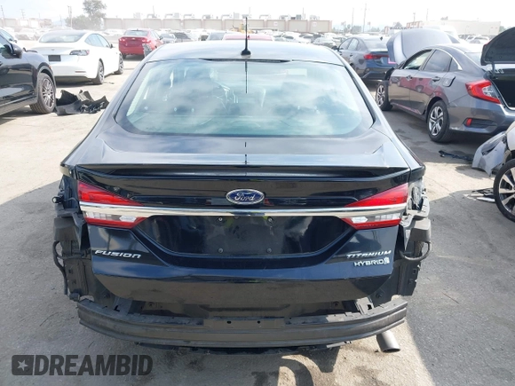 2018 Ford Fusion Titanium with VIN 3FA6P0RU6JR115236, listed as a IAAI auction lot 42111343 with 106,858 mi miles and . Bid and sale history available at DreamBid. Image 17.
