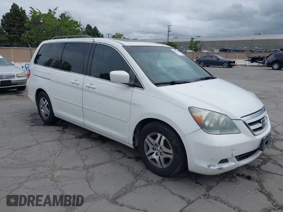 2006 Honda Odyssey EX-L with VIN 5FNRL38636B455489, listed as a IAAI auction lot 42068929 with 289,673 mi miles. Bid and sale history available at carsss.com. Image 1.