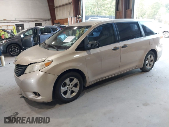 2012 Toyota Sienna with VIN 5TDZK3DC6CS258225, listed as a IAAI auction lot 42821817 with 377,789 mi miles and . Bid and sale history available at DreamBid. Image 2.