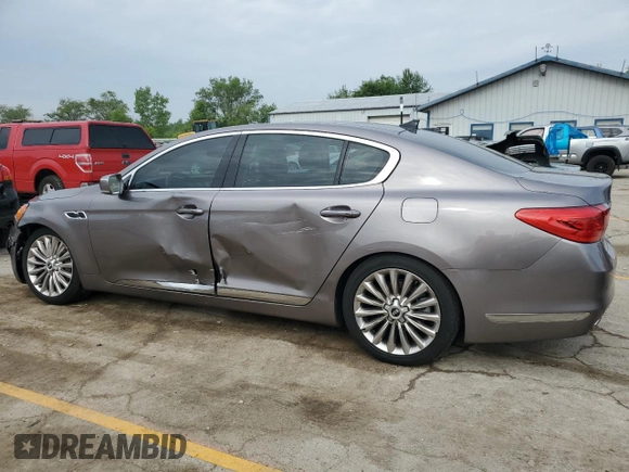 2015 Kia K900 Luxury with VIN KNALW4D48F6019883, listed as a Copart auction lot 58832735 with 59,086 mi miles and Salvage title. Bid and sale history available at DreamBid. Image 2.