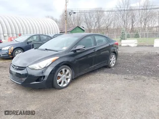2012 Hyundai Elantra GLS with VIN KMHDH4AE6CU187099, listed as a IAAI auction lot 42037800 with 107,046 mi miles. Bid and sale history available at carsss.com. Image 2.