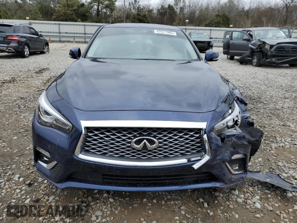 2024 Infiniti Q50 Luxe with VIN JN1EV7BP5RM601570, listed as a Copart auction lot 47571985 with 7,019 mi miles and Salvage title. Bid and sale history available at DreamBid. Image 5.