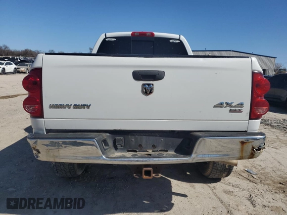 2007 Dodge 1500 Laramie with VIN 1D7HU18297S198469, listed as a Copart auction lot 48191495 with Not provided miles and Salvage title. Bid and sale history available at DreamBid. Image 6.