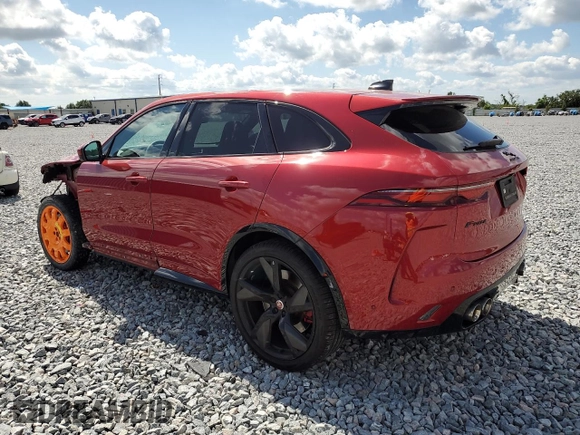 2023 Jaguar F-Pace SVR with VIN SADCZ2EEXPA708753, listed as a Copart auction lot 53111765 with 51,378 mi miles and Salvage Title. Bid and sale history available at DreamBid. Image 2.