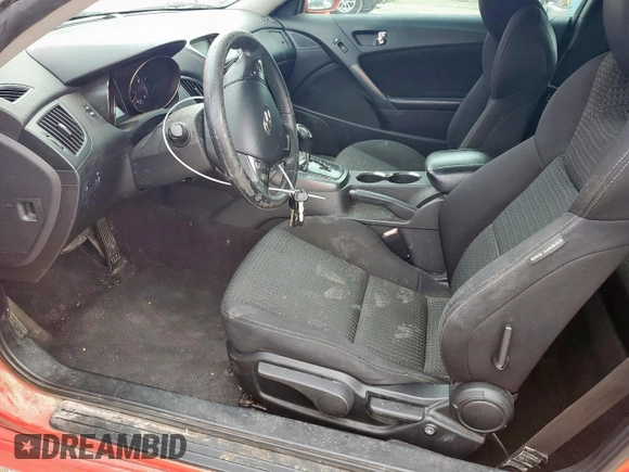 2012 Hyundai Genesis Coupe 2.0T with VIN KMHHT6KD5CU076285, listed as a Copart auction lot 59228515 with 156,070 mi miles and Clean title. Bid and sale history available at DreamBid. Image 7.