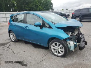 2014 Nissan Note S Plus with VIN 3N1CE2CP5EL388276, listed as a Copart auction lot 58874245 with 41,357 mi miles and Salvage title. Bid and sale history available at DreamBid. Image 4.