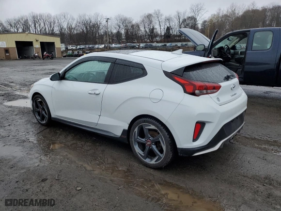 2019 Hyundai Veloster Turbo with VIN KMHTH6AB9KU007500, listed as a Copart auction lot 50174035 with 75,346 mi miles and Salvage Title. Bid and sale history available at carsss.com. Image 2.