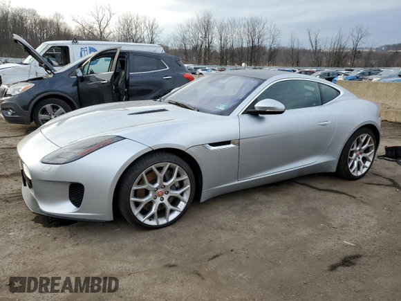 2018 Jaguar F-Type with VIN SAJDD1JV1JCK49348, listed as a Copart auction lot 47251675 with 49,771 mi miles and Salvage Title. Bid and sale history available at DreamBid. Image 1.