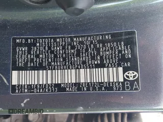 2016 Toyota Corolla L with VIN 5YFBURHE8GP405511, listed as a IAAI auction lot 41981727 with 175,000 mi miles and . Bid and sale history available at DreamBid. Image 9.