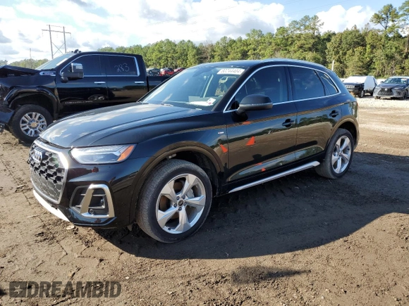 2023 Audi Q5 S line Premium Plus with VIN WA1EABFY8P2069068, listed as a Copart auction lot 80244404 with 15,253 mi miles and Salvage Title. Bid and sale history available at DreamBid. Image 1.