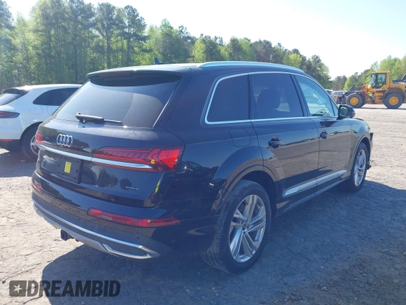 2021 Audi Q7 Premium Plus with VIN WA1LXAF71MD037845, listed as a IAAI auction lot 41987970 with 51,489 mi miles and . Bid and sale history available at DreamBid. Image 4.
