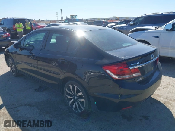 2015 Honda Civic Sedan EX-L with VIN 2HGFB2F90FH546082, listed as a IAAI auction lot 41849194 with 121,161 mi miles. Bid and sale history available at carsss.com. Image 3.