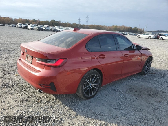 2019 BMW 3 Series 330i xDrive with VIN WBA5R7C51KAJ82278, listed as a Copart auction lot 82415124 with 57,625 mi miles and Salvage Title. Bid and sale history available at carsss.com. Image 3.