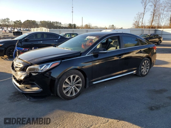 2016 Hyundai Sonata Sport with VIN 5NPE34AF9GH312113, listed as a Copart auction lot 45644445 with 260,420 mi miles and Salvage Title. Bid and sale history available at DreamBid. Image 1.