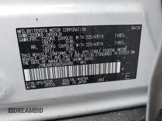 2024 Toyota RAV4 Hybrid XSE with VIN JTME6RFV2RD560488, listed as a IAAI auction lot 41542751 with 9,402 mi miles and . Bid and sale history available at carsss.com. Image 9.