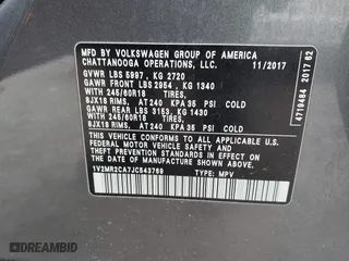 2018 Volkswagen Atlas 3.6L V6 SEL with VIN 1V2MR2CA7JC543769, listed as a IAAI auction lot 41479621 with 122,699 mi miles. Bid and sale history available at carsss.com. Image 9.