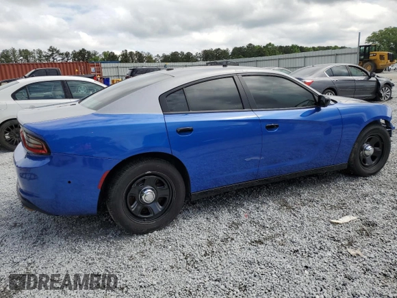 2022 Dodge Charger Police with VIN 2C3CDXAT5NH116675, listed as a Copart auction lot 55891205 with 59,669 mi miles and Salvage Title. Bid and sale history available at DreamBid. Image 3.