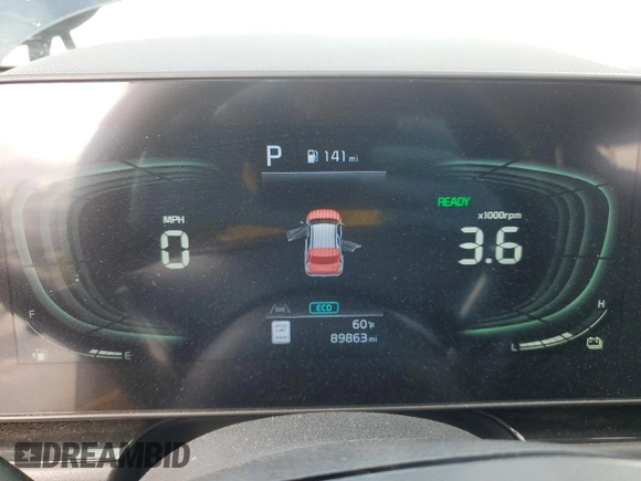 2023 Kia Niro EX with VIN KNDCR3LE9P5039145, listed as a Copart auction lot 42771465 with 89,863 mi miles and Salvage Title. Bid and sale history available at carsss.com. Image 9.