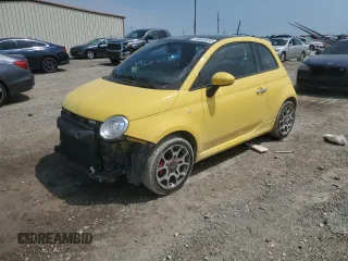2013 FIAT 500 Sport with VIN 3C3CFFBR2DT739877, listed as a Copart auction lot 50648455 with 71,494 mi miles and Salvage Title. Bid and sale history available at carsss.com. Image 1.