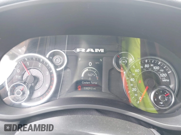 2023 Ram 2500 Big Horn with VIN 3C6UR5DL4PG651105, listed as a IAAI auction lot 42397597 with 53,829 mi miles and . Bid and sale history available at DreamBid. Image 7.