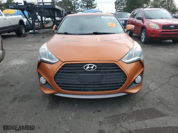 2015 Hyundai Veloster Turbo with VIN KMHTC6AE8FU229699, listed as a Copart auction lot 48534355 with 74,998 mi miles and Non Repairable. Bid and sale history available at carsss.com. Image 5.