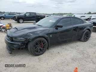 2023 Dodge Charger SRT Hellcat Widebody Jailbreak with VIN 2C3CDXL98PH553381, listed as a Copart auction lot 47238865 with 18,956 mi miles and Salvage Title. Bid and sale history available at carsss.com. Image 1.