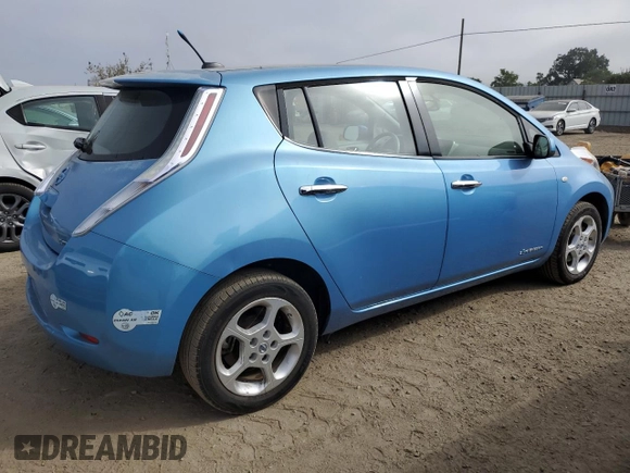 2012 Nissan LEAF SL with VIN JN1AZ0CP2CT021456, listed as a Copart auction lot 56057385 with 55,193 mi miles and Clean Title. Bid and sale history available at DreamBid. Image 3.