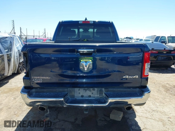 2019 Ram 1500 Big Horn/Lone Star with VIN 1C6SRFFT5KN598456, listed as a IAAI auction lot 41840921 with 154,124 mi miles. Bid and sale history available at carsss.com. Image 17.