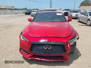 2018 Infiniti Q60 Red Sport 400 with VIN JN1FV7EL9JM630801, listed as a IAAI auction lot 42213699 with 76,759 mi miles and . Bid and sale history available at DreamBid. Image 13.