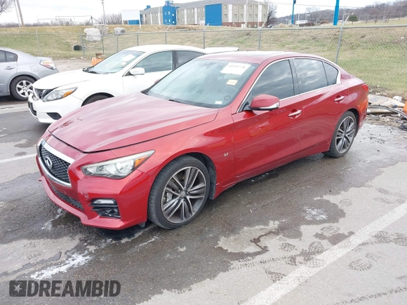 2014 Infiniti Q50 Premium with VIN JN1BV7AR5EM704052, listed as a IAAI auction lot 41155726 with 100,830 mi miles. Bid and sale history available at carsss.com. Image 17.