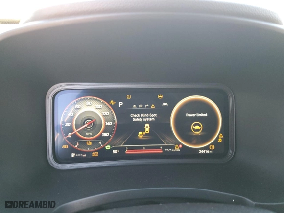2023 Hyundai Kona Electric SEL with VIN KM8K33AG4PU189019, listed as a Copart auction lot 48500615 with 24,416 mi miles and Non Repairable. Bid and sale history available at carsss.com. Image 9.