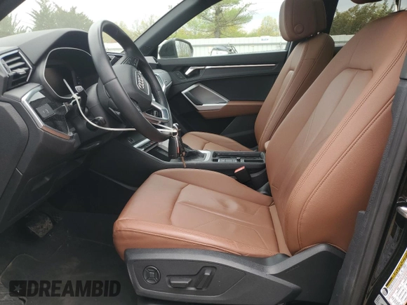 2023 Audi Q3 S line Premium with VIN WA1DECF32P1031268, listed as a Copart auction lot 53976095 with 20,891 mi miles and Salvage title. Bid and sale history available at DreamBid. Image 7.