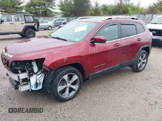 2019 Jeep Cherokee Limited with VIN 1C4PJMDNXKD133952, listed as a IAAI auction lot 41944222 with 75,410 mi miles and . Bid and sale history available at DreamBid. Image 2.