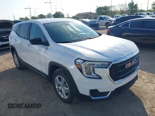 2024 GMC Terrain SLE with VIN 3GKALTEG9RL367177, listed as a IAAI auction lot 41877345 with 14,158 mi miles. Bid and sale history available at carsss.com. Image 1.