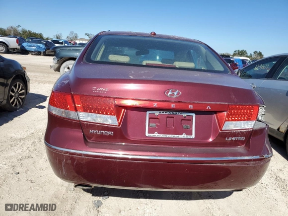 2008 Hyundai Azera Limited with VIN KMHFC46F88A319393, listed as a Copart auction lot 46523985 with NaN miles and Non Repairable. Bid and sale history available at carsss.com. Image 6.