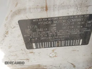 2019 Hyundai Accent SE with VIN 3KPC24A37KE064991, listed as a IAAI auction lot 42243062 with 93,613 mi miles and . Bid and sale history available at DreamBid. Image 9.