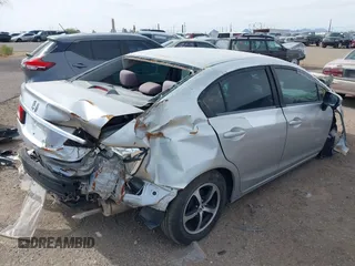 2015 Honda Civic Sedan SE with VIN 2HGFB2F7XFH527666, listed as a IAAI auction lot 41517883 with 1 mi miles. Bid and sale history available at carsss.com. Image 4.