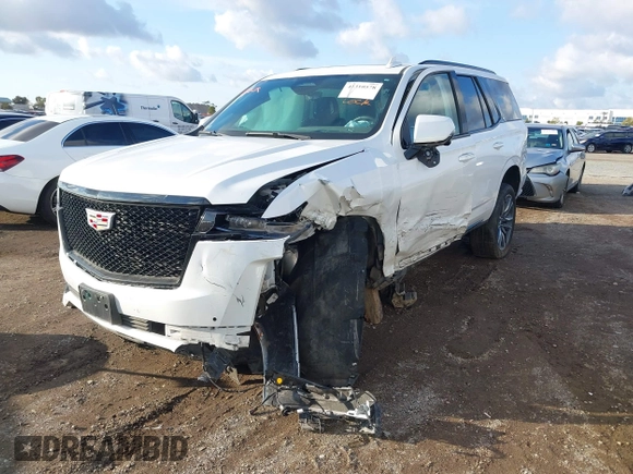 2023 Cadillac Escalade 4WD Sport with VIN 1GYS4FKL2PR239332, listed as a IAAI auction lot 41310578 with 39,836 mi miles and . Bid and sale history available at DreamBid. Image 2.