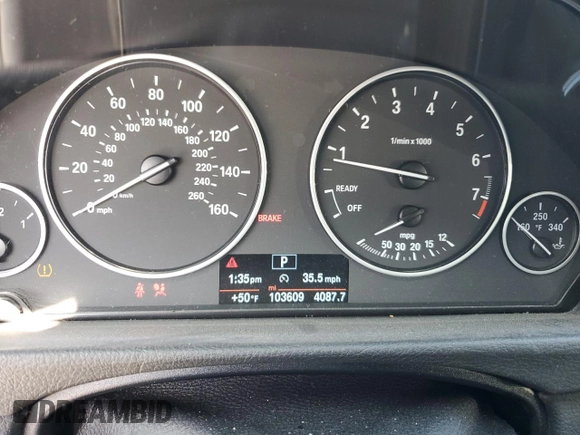 2015 BMW 3 Series 328i with VIN WBA3A5C59FF606639, listed as a Copart auction lot 39474924 with 103,609 mi miles and Clean Title. Bid and sale history available at carsss.com. Image 9.