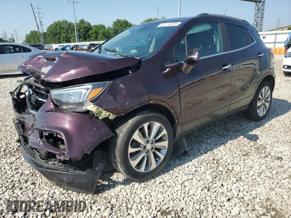 2017 Buick Encore Preferred z VIN KL4CJASB6HB257947, wystawiony jako Copart lot #60174095 z przebiegiem Nie podano mil oraz Szkoda całkowita • Salvage title. Historia ofert i sprzedaży dostępna na DreamBid. Obrazek 1.