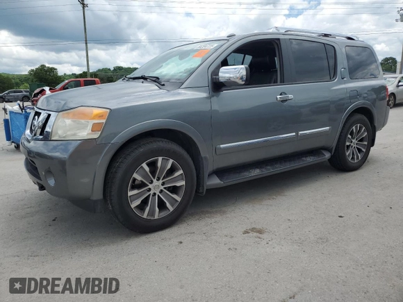 2015 Nissan Armada SV z VIN 5N1BA0ND1FN613558, wystawiony jako Copart lot #56204725 z przebiegiem 121 129 mil mil oraz Czysty tytuł • Clean title. Historia ofert i sprzedaży dostępna na DreamBid. Obrazek 1.