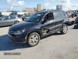2017 Volkswagen Tiguan S with VIN WVGAV7AX2HK035208, listed as a Copart auction lot 58294545 with 129,844 mi miles and Salvage title. Bid and sale history available at DreamBid. Image 1.