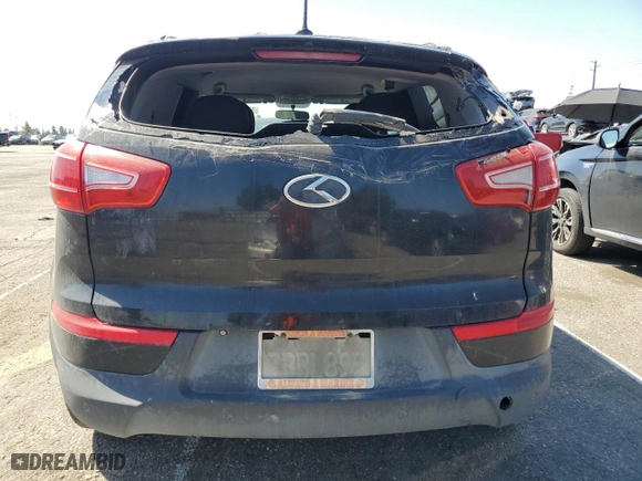 2013 Kia Sportage LX with VIN KNDPB3A20D7490480, listed as a Copart auction lot 52429915 with 126,178 mi miles and Salvage Title. Bid and sale history available at carsss.com. Image 6.