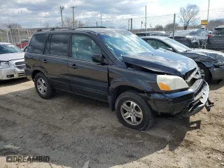 2004 Honda Pilot EX with VIN 2HKYF18614H575099, listed as a Copart auction lot 47762205 with 184,607 mi miles and Salvage Title. Bid and sale history available at carsss.com. Image 4.