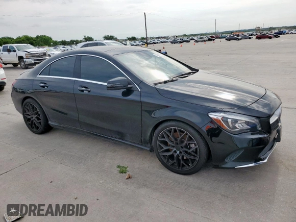 2018 Mercedes-Benz CLA 250 with VIN WDDSJ4GB3JN651024, listed as a Copart auction lot 58586585 with 111,293 mi miles and Salvage title. Bid and sale history available at DreamBid. Image 4.