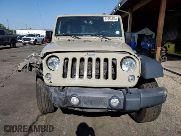 2017 Jeep Wrangler Unlimited Sport with VIN 1C4BJWDG7HL683406, listed as a Copart auction lot 62758735 with 75,140 mi miles and Salvage title. Bid and sale history available at DreamBid. Image 5.